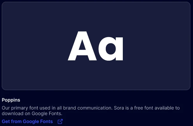 Poppins type specimen