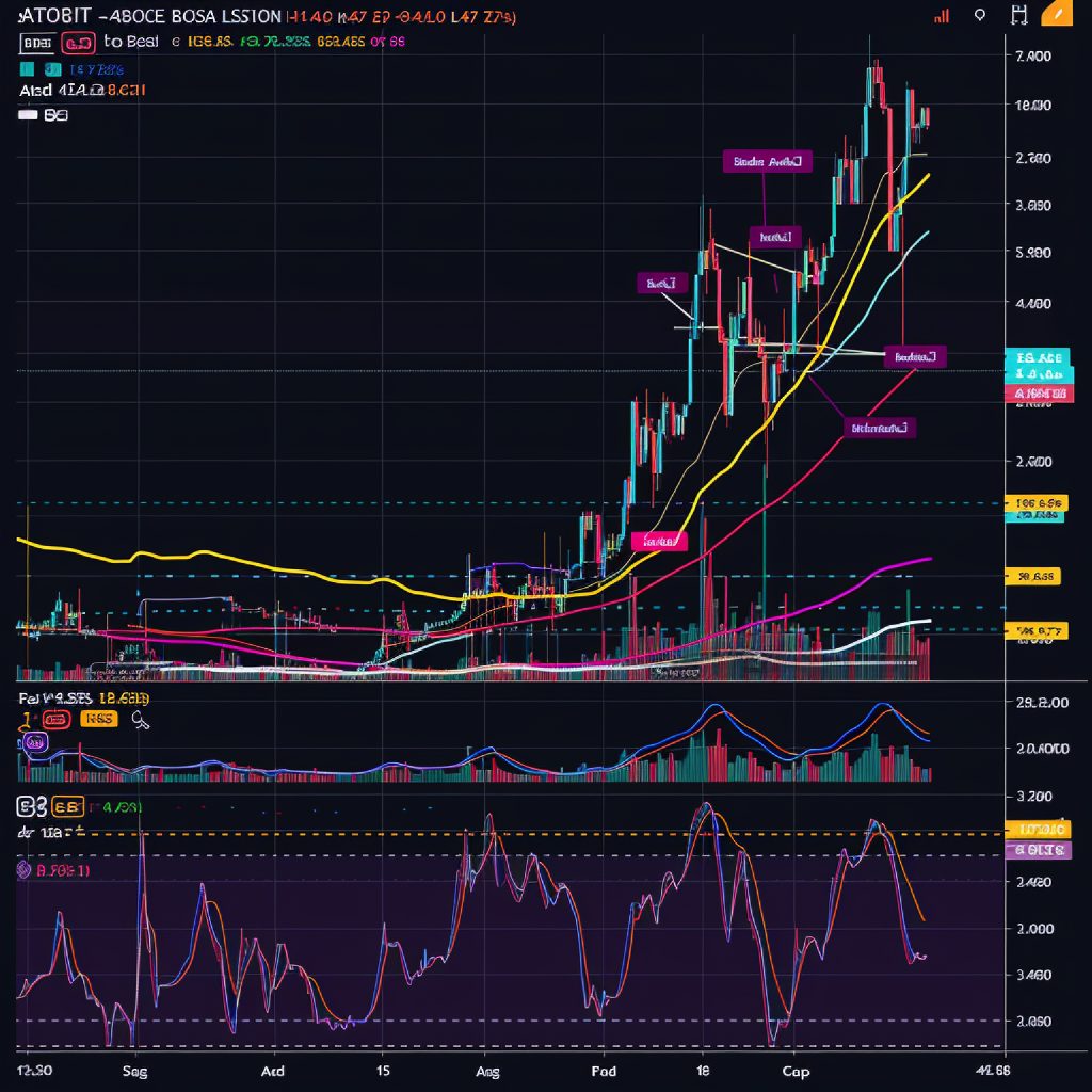 chart showing fluctuating prices various cryptocurrencies